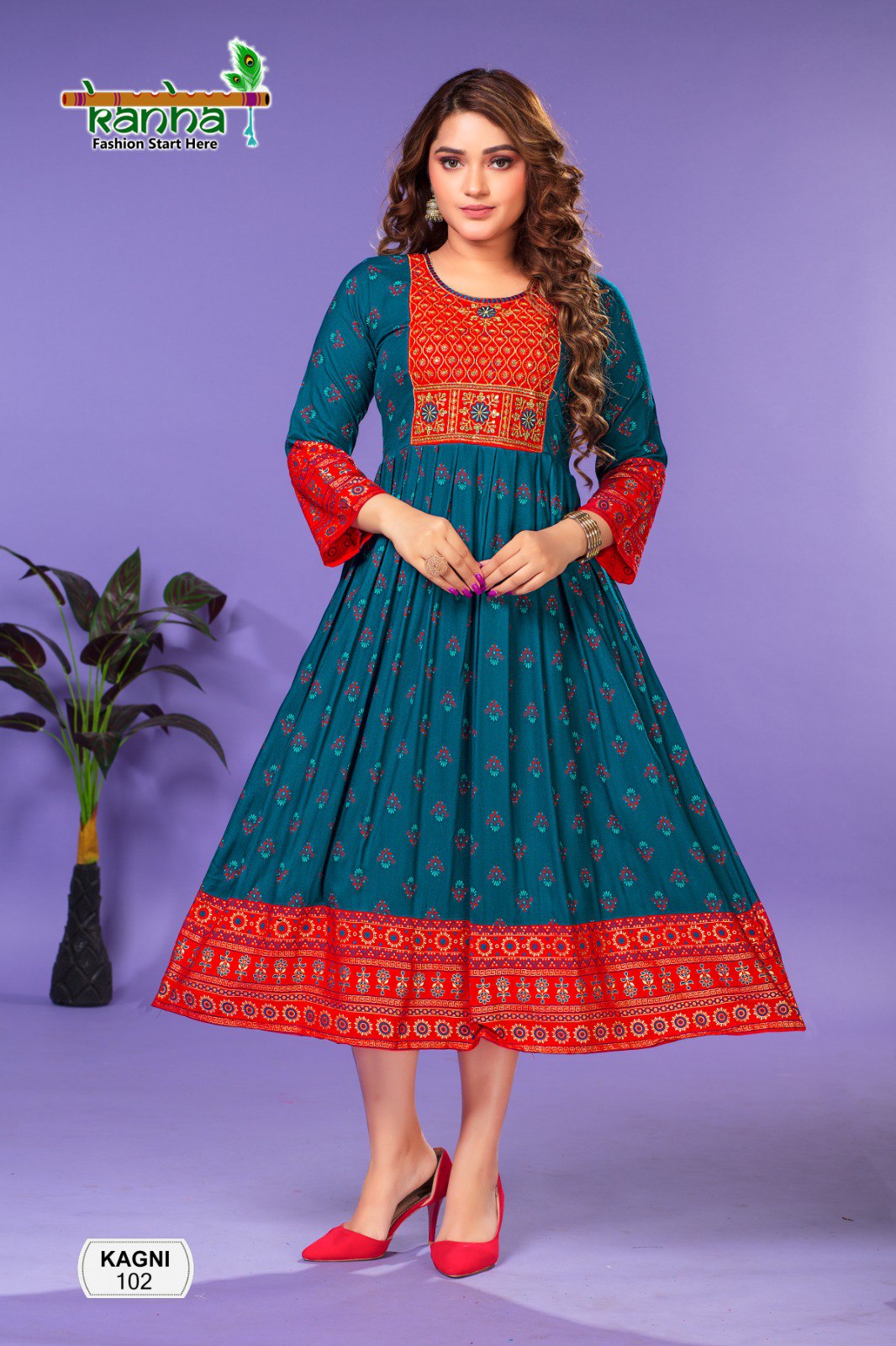 "**Kagni Kanha Anarkali Kurtis** - Image 4